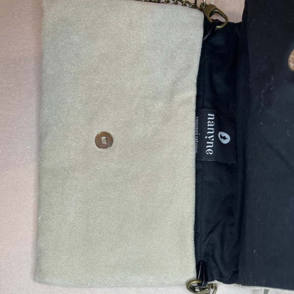 Pochette en suédine beige – Image 4