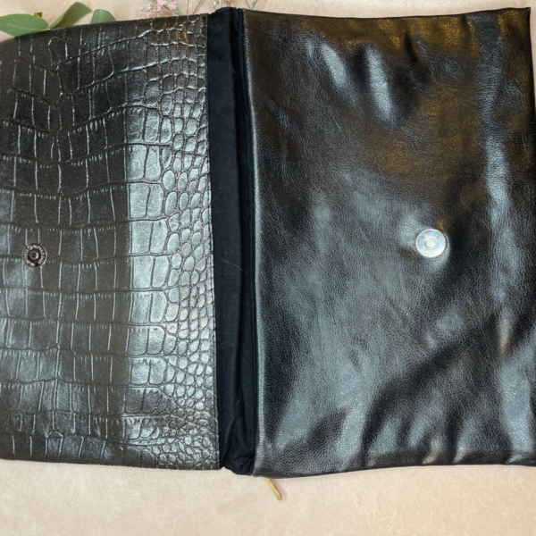 Pochette simili et deux pointes grise et croco – Image 2